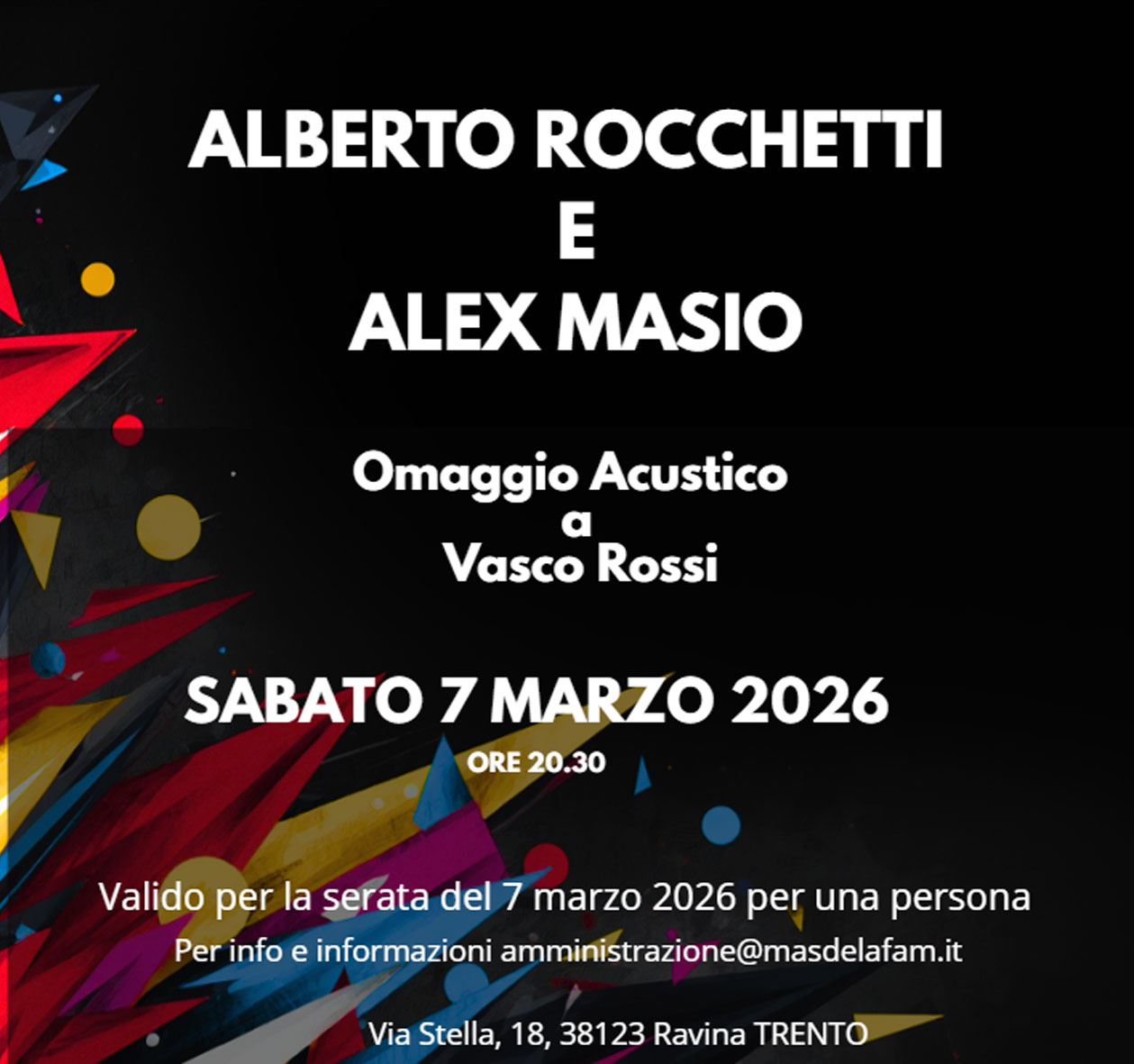 Buffet in musica omaggio a Vasco Rossi